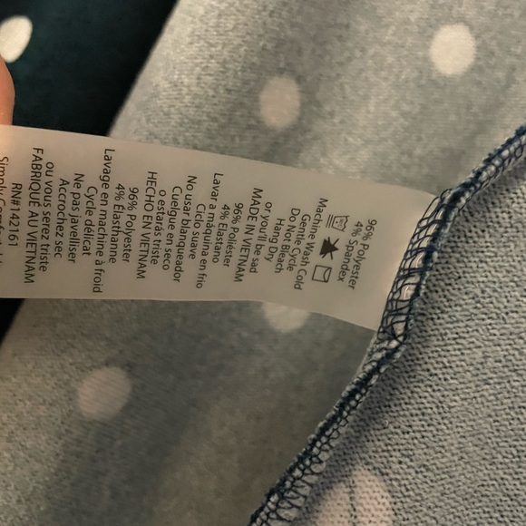 NWT Lularoe  Green like dark teal and White Polka Dot Joy.  Size XS - Picture 8 of 8